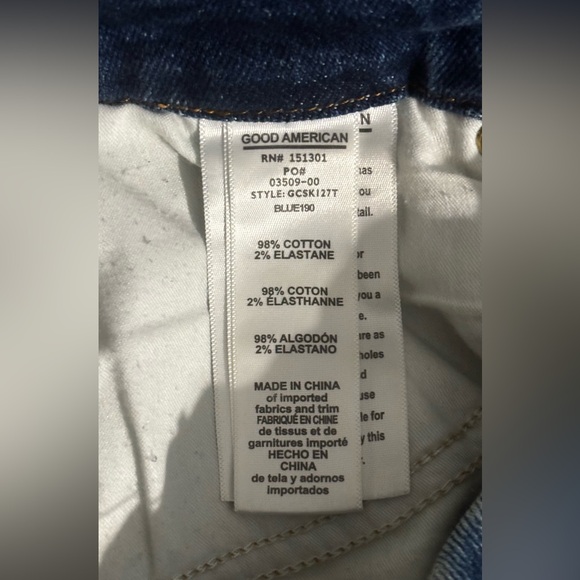 GOOD AMERICAN - Good Curve - Blue 190 - Jeans GCSK1217 Sz25 - Picture 5 of 6
